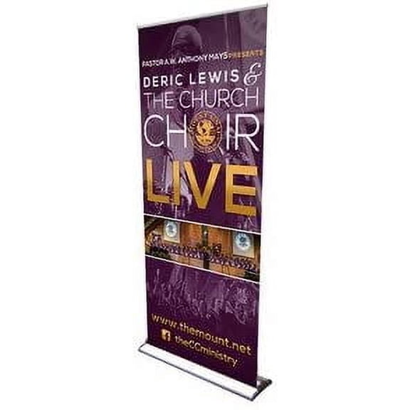 Signworld 36" HD Retractable Roll Up Banner Stand Trade Show Display