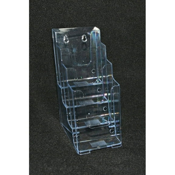 Signworld 4 Pocket Tri-fold Brochure Holder 4" X 9" - Great for Countertop Brochures! (Marketing, Advertising, Brochures, Flyers, Prints, Promotional)