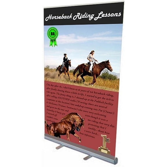 Signworld 45" Retractable Roll Up Banner Stand Display