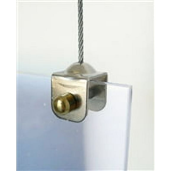 Signworld Cable Display Systems: Clevis Clamp with Cable - 6 pcs (create shelves and displays with glass, acrylic, and other light-weight materials)