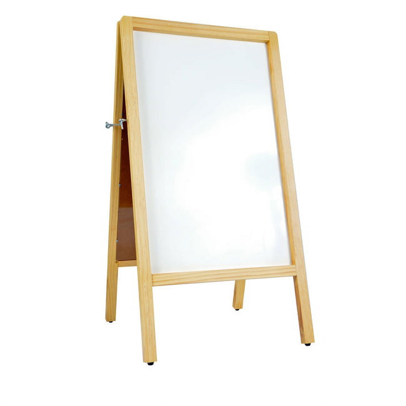 Signworld A Frame Wooden White Marker (Dry Erase) Menu Pavement Board, Writable Area: 28.75" X 18.25" Dry Erase White Board, Perfect for Restaurants, Bars, Shops or any Business Sign