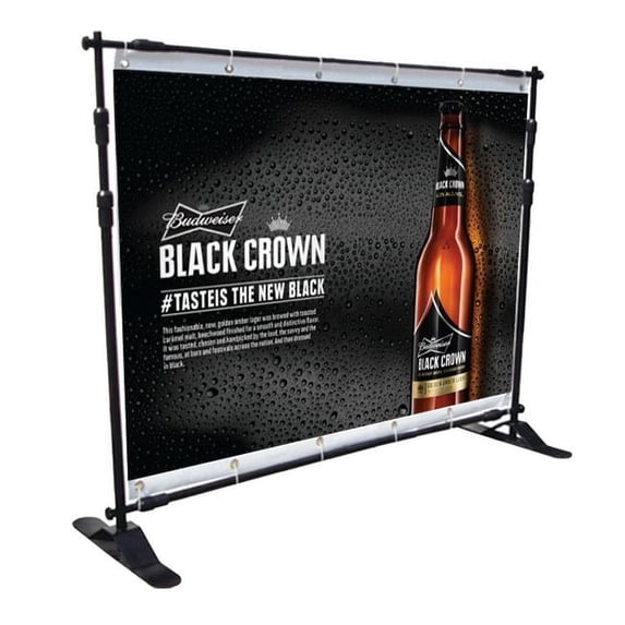 Signworld America Telescopic Banner Stand with 2 Steel Bases, Aluminum