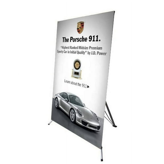 Signworld X Banner Stand 48"x78"/Large - Great for Business Advertising (Marketing, Trade Show, Promotional, Graphic, Display)