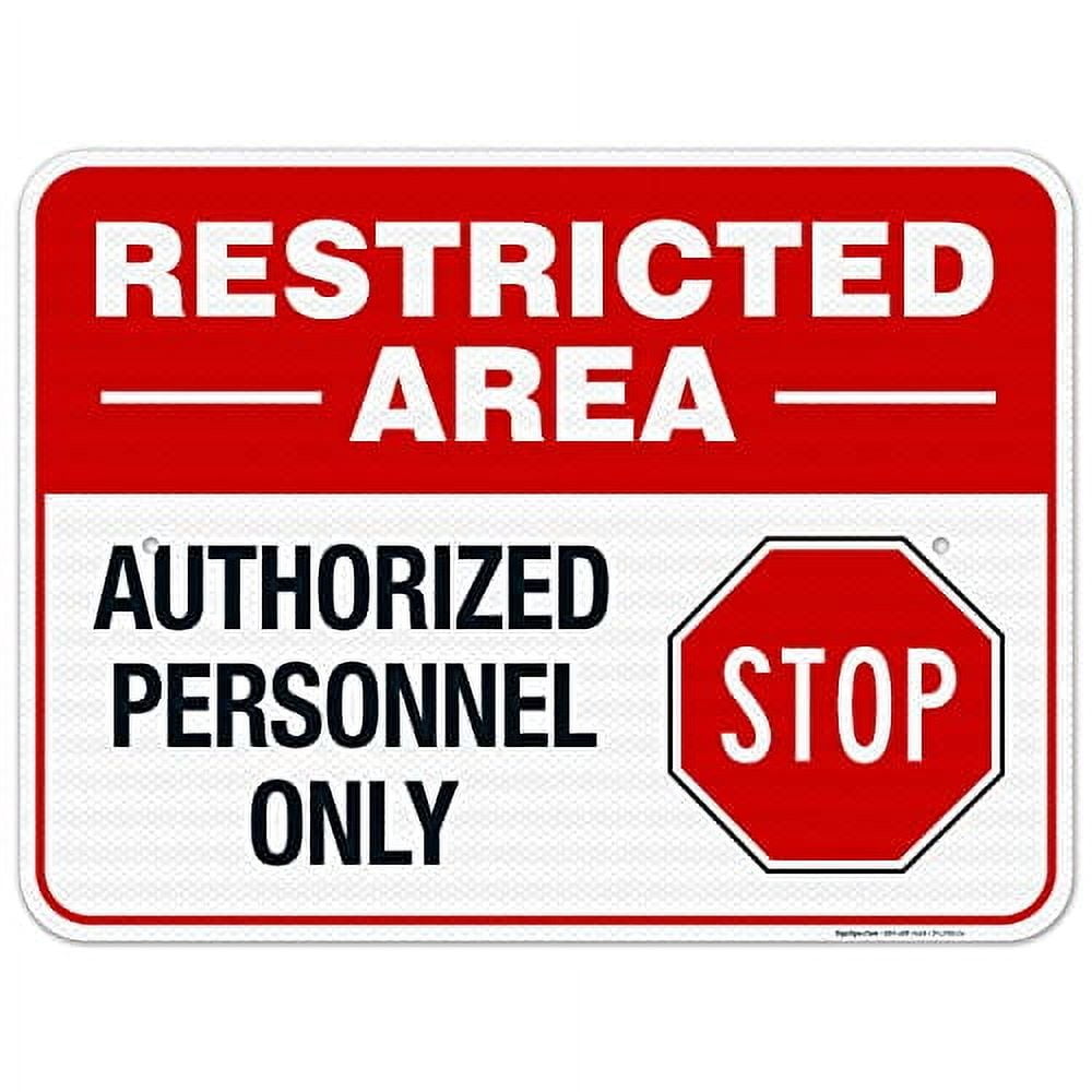 Bilingual Authorized Personnel Only Sign - 18x24 Inch, Reflective Aluminum, OSHA, Made In USA