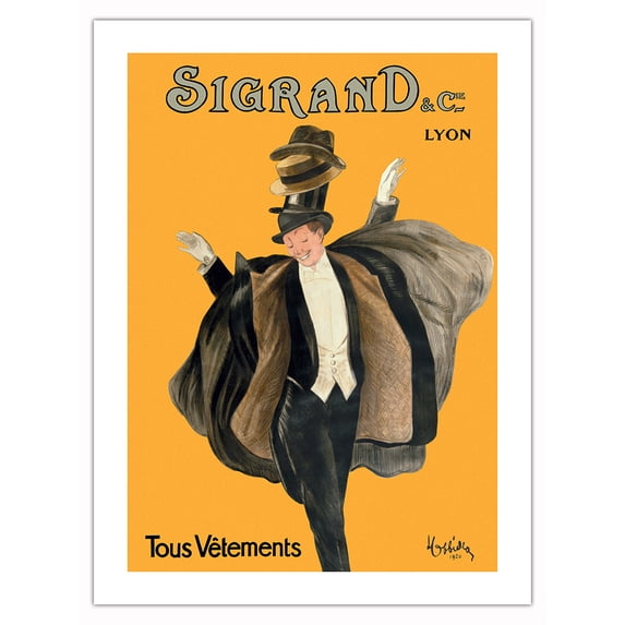 Sigrand & Co. - Men’s Clothing (Tous Vétements) - Vintage French Advertising Poster by Leonetto Cappiello c.1920 - Bamboo Fine Art 290gsm Paper (Unframed) 12x16in