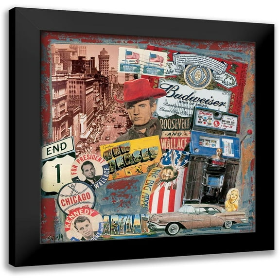 Sigrid, M. 12x12 Black Modern Framed Museum Art Print Titled - Budweiser