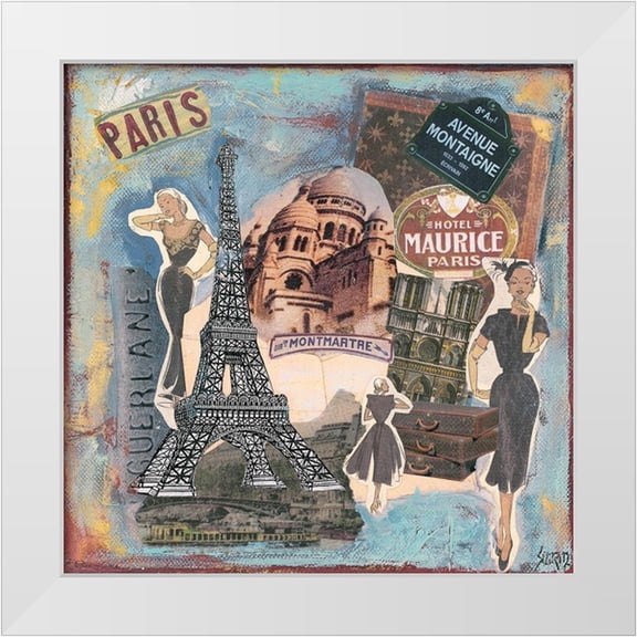 Sigrid, M. 12x12 White Modern Wood Framed Museum Art Print Titled - Avenue Montaigne