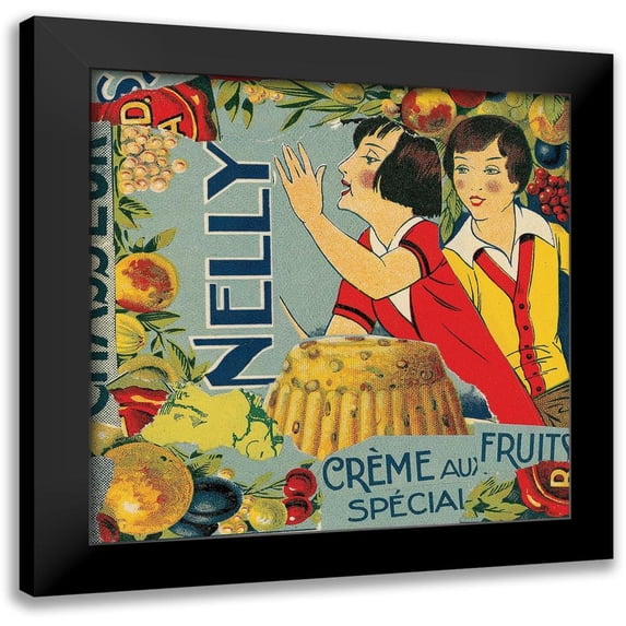 Sigrid, M. 15x15 Black Modern Framed Museum Art Print Titled - Creme aux fruits