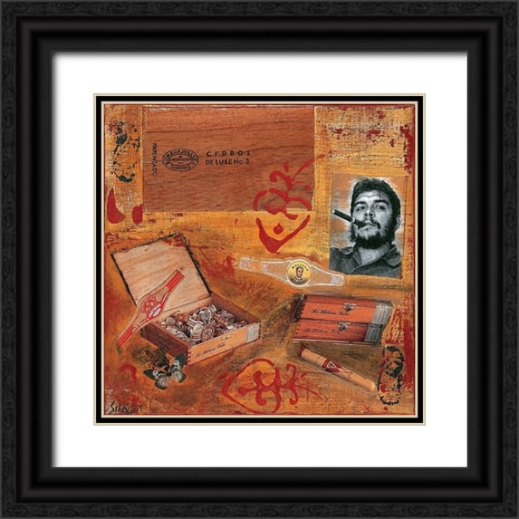 Sigrid, M. 15x15 Black Ornate Wood Framed with Double Matting Museum Art Print Titled - Un jour a Cuba I