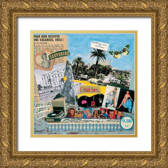Sigrid, M. 15x15 Gold Ornate Wood Framed with Double Matting Museum Art Print Titled - Cetait hier