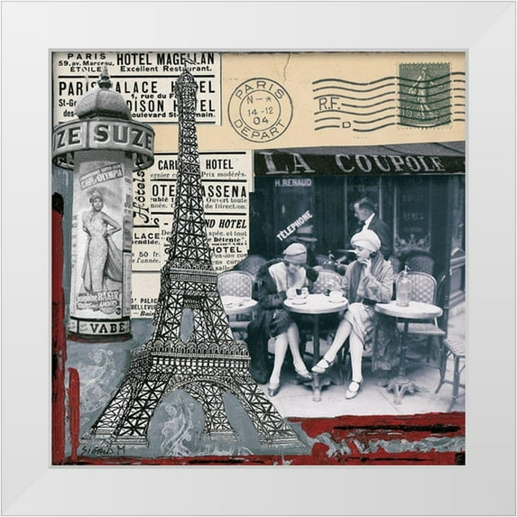 Sigrid, M. 15x15 White Modern Wood Framed Museum Art Print Titled - La Coupole