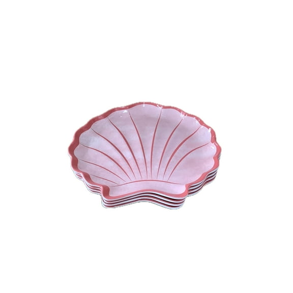 Sigrid Olsen Set of 4 Melamine Appetizer Plates, Pink Shells