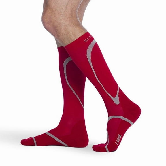 Sigvaris Motion 412 High Tech 20-30 Knee High Compression Socks Red MS