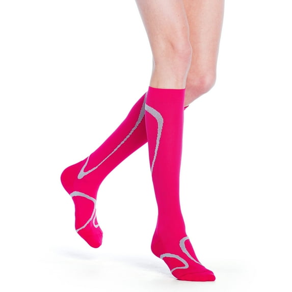Sigvaris Motion 412 High Tech 20-30 Knee High Compression Socks Pink SL