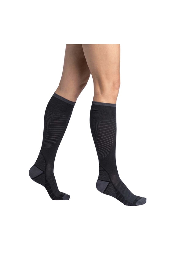 432 Motion Flow Tech Knee High Socks - 20-30 mmHg Black SS