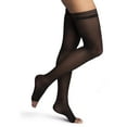 thumbnail image 1 of Sigvaris 981 Dynaven Sheer Open Toe Thi gh Highs w/Grip Top - 15-20 mmHg Black SL, 1 of 2