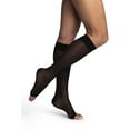thumbnail image 1 of Sigvaris 982 Dynaven Sheer Open Toe Knee Highs - 20-30 mmHg Black LS, 1 of 3