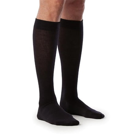 Sigvaris All Season Wool All Season Wool Mens Closed Toe Calf Socks - Black - Size C