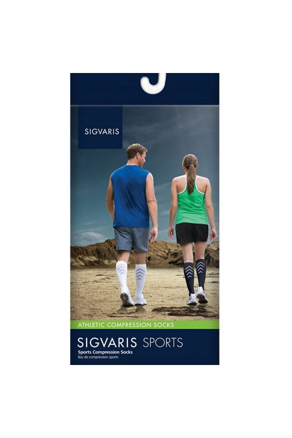 Athletic Recovery Calf Sock 15-20mmHg-Medium-White