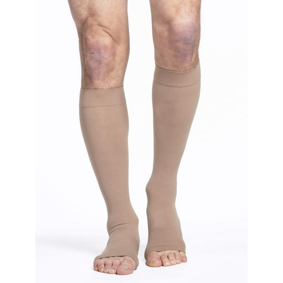 Sigvaris Essential 232 Men's & Women's Cotton 20-30 Open Toe Knee High Compression Stockings Crispa SL Long