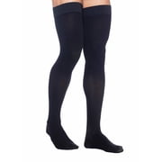 Sigvaris Dynaven 971 15-20 Mens Closed Toe Thigh High Compression Stockings w/Grip Top Black XL