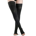 thumbnail image 1 of Sigvaris Dynaven 972 Access 20-30 Open Toe Thigh High Compression Stockings w/Grip Top Black LL Long, 1 of 3