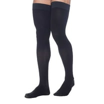 Sigvaris Dynaven 972 Access Men's 20-30 Closed Toe Thigh High Compression Stockings Black SS Short