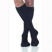 Sigvaris Essential 232 Cotton Men's Closed Toe Knee Highs - 20-30 mmHg Long  Black LL