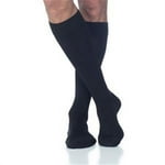 SIGVARIS Men's Essential Cotton 230 Closed Toe Calf-High Socks 30-40mmHg - Black - Medium Long