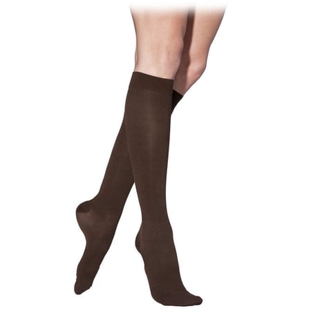 Sigvaris Essential 233 Cotton Men's 30-40 Closed Toe Knee High Compression Stockings Black ML Long