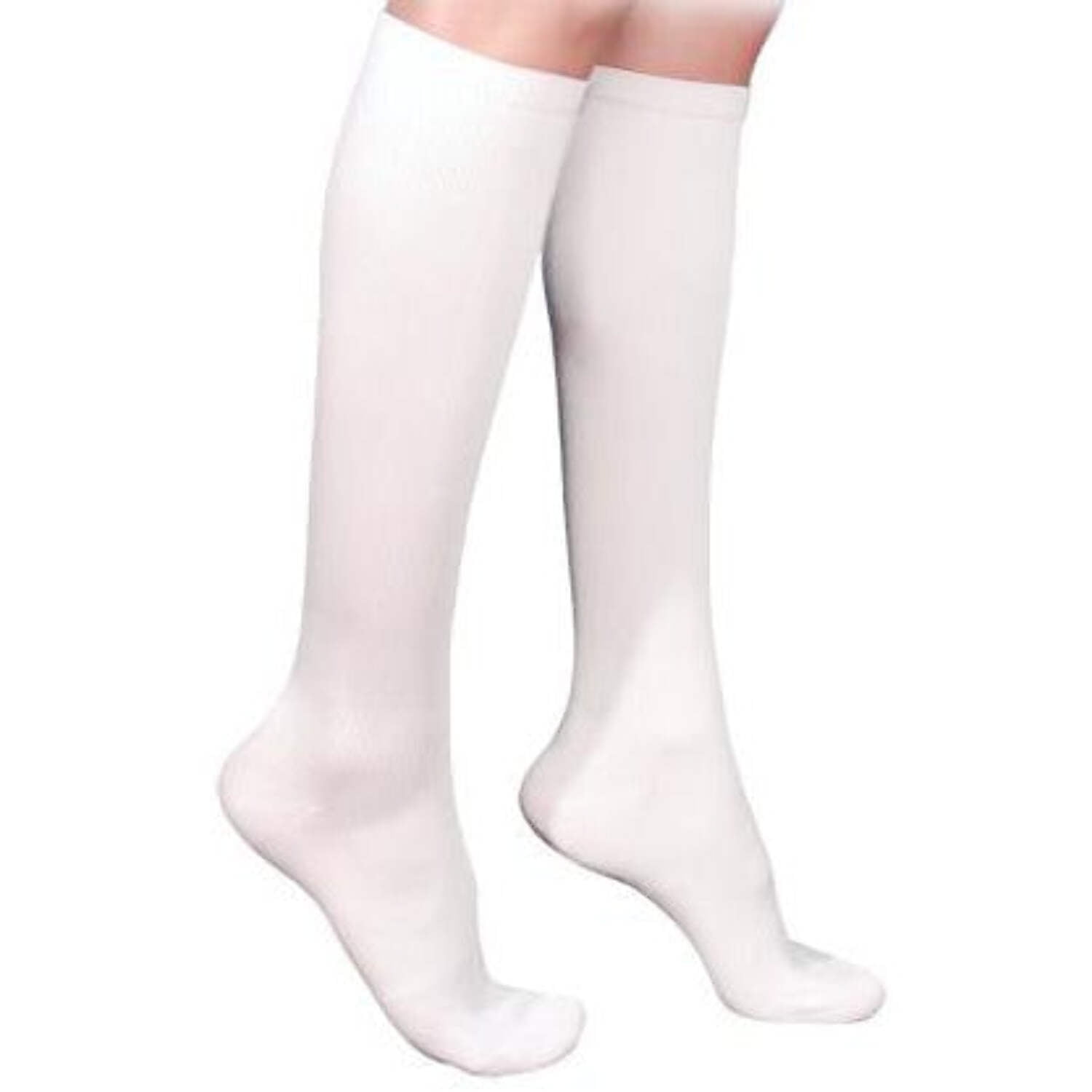 Sigvaris Essential 233 Cotton Women's 30-40 Closed Toe Knee High Compression Stockings White LS Short