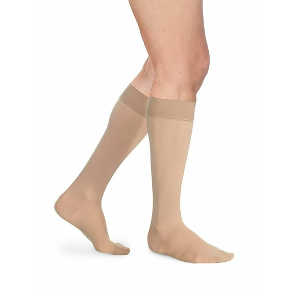 Sigvaris Essential 862 Select Comfort Men's 20-30 Closed Toe Knee High Compression Stockings w/Grip Top Crispa SS Short