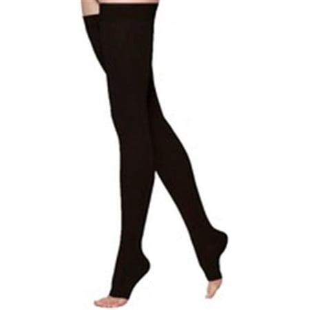 Sigvaris EverSheer EverSheer Womens Open Toe Thigh-High- Dark Navy- Small and Short