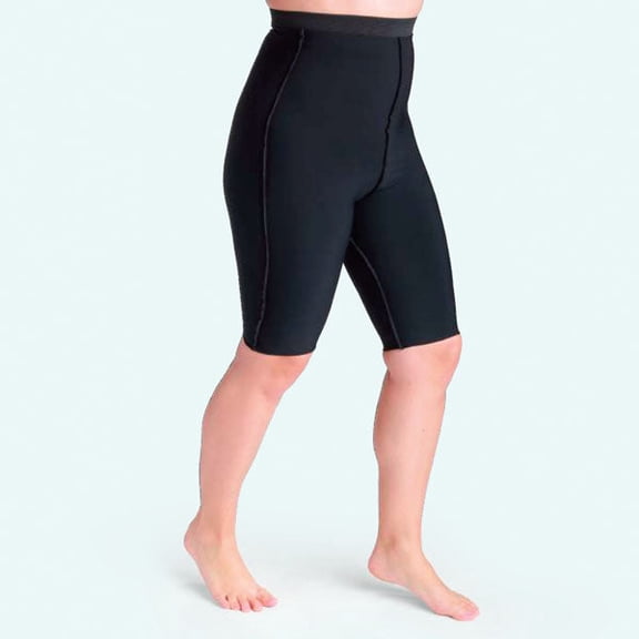 Sigvaris Lymphedema Compreshorts 10-15mmHg Black Medium Max