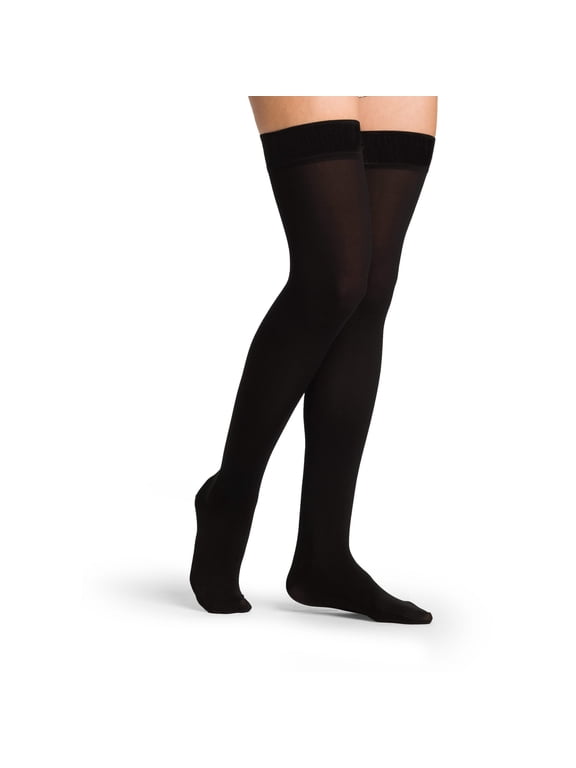Essential 863 Opaque Women's Thigh Highs w/Grip Top 30-40 mmHg