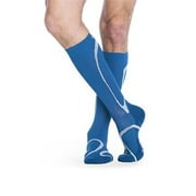 Sigvaris  Small Ankle Long Leg Closed Toe Traverse Socks for Men & Women - Steel Blue