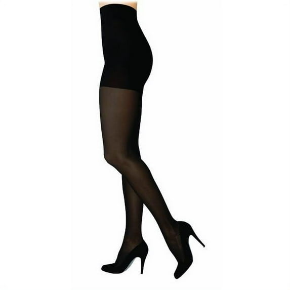 Sigvaris Soft Opaque Soft Opaque Women's Open Toe Panty - Black - Large-Long