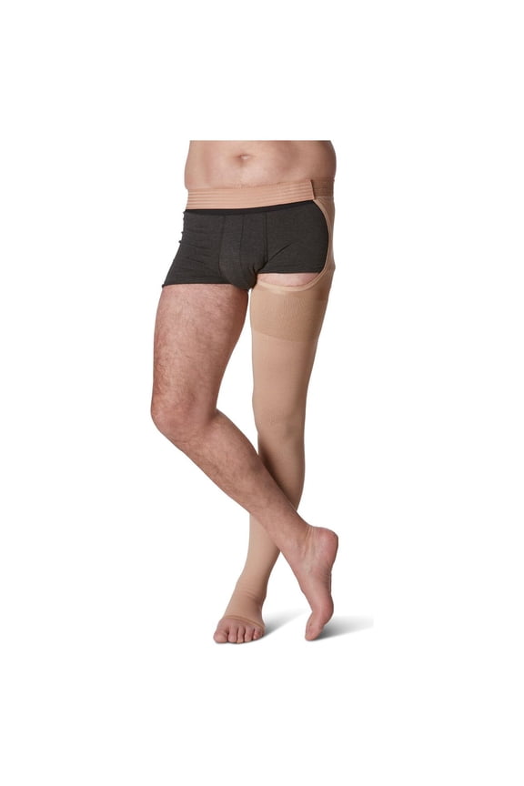 Specialty 503 Rubber Series 30-40 Open Toe RIGHT Thigh High w/Waist Attachment Beige L1 Short