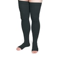thumbnail image 1 of Sigvaris Specialty 552 Secure Unisex 20-30 Open Toe Thigh High Compression Stockings w/Silicone Band Black L1 Short, 1 of 1