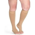 thumbnail image 1 of Sigvaris Specialty 554 Secure Unisex 40-50 Open Toe Knee High Compression Stockings w/Silicone Band Beige L3 Short Full, 1 of 3