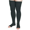thumbnail image 1 of Sigvaris Specialty 554 Secure Unisex 40-50 Open Toe Thigh High Compression Stocking w/Silicone Band Black L1 Short, 1 of 2