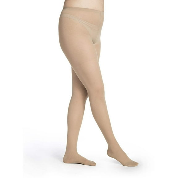 Sigvaris Style 752 Medium Sheer Women's 20-30 Closed Toe Compression Pantyhose Natural LS Short