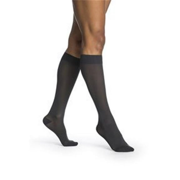 Sigvaris Style 752 Medium Sheer Women's 20-30 Closed Toe Knee High Compression Stockings Night Shade MS Short