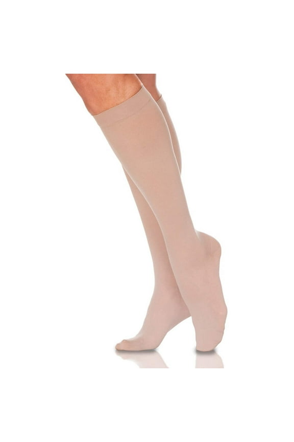 Sigvaris Style 781 Sheer 15-20 Closed Toe Knee High Compression Stockings Natural SS Short
