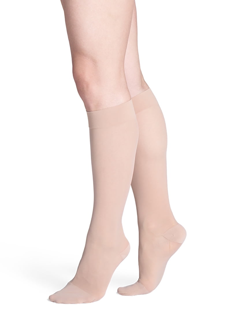 Sigvaris Style 782 Sheer 20-30 Closed Toe Knee High Compression Stockings Toasted Almond LL Long
