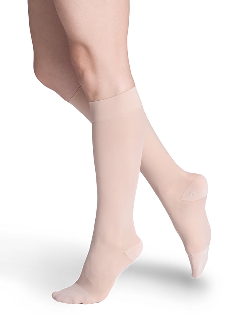 Sigvaris Style 782 Sheer 20-30 Closed Toe Knee High Compression Stockings Warm Sand LL Long