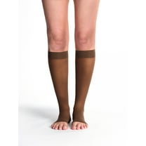 Sigvaris Style 782 Sheer 20-30 Open Toe Knee High Compression Stockings Mocha ML Long