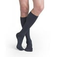 thumbnail image 1 of Sigvaris Style 822 Men's Microfiber 20-30 Knee High Compression Stockings w/Grip Top Black LL Long, 1 of 4