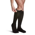 thumbnail image 1 of Sigvaris Style 823 Men's Microfiber 30-40 Knee High Compression Stockings w/Grip Top Black SS Short, 1 of 2