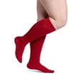 thumbnail image 1 of Sigvaris Style 832 Microfiber Patterns Women's Closed Toe Socks - 20-30 mmHg Cranberry Chevron SL Long, 1 of 11